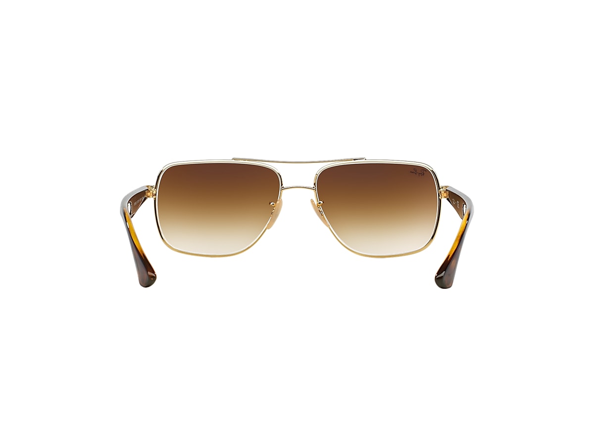 RB3483 Sunglasses in Gold and Light Brown - RB3483 | Ray-Ban