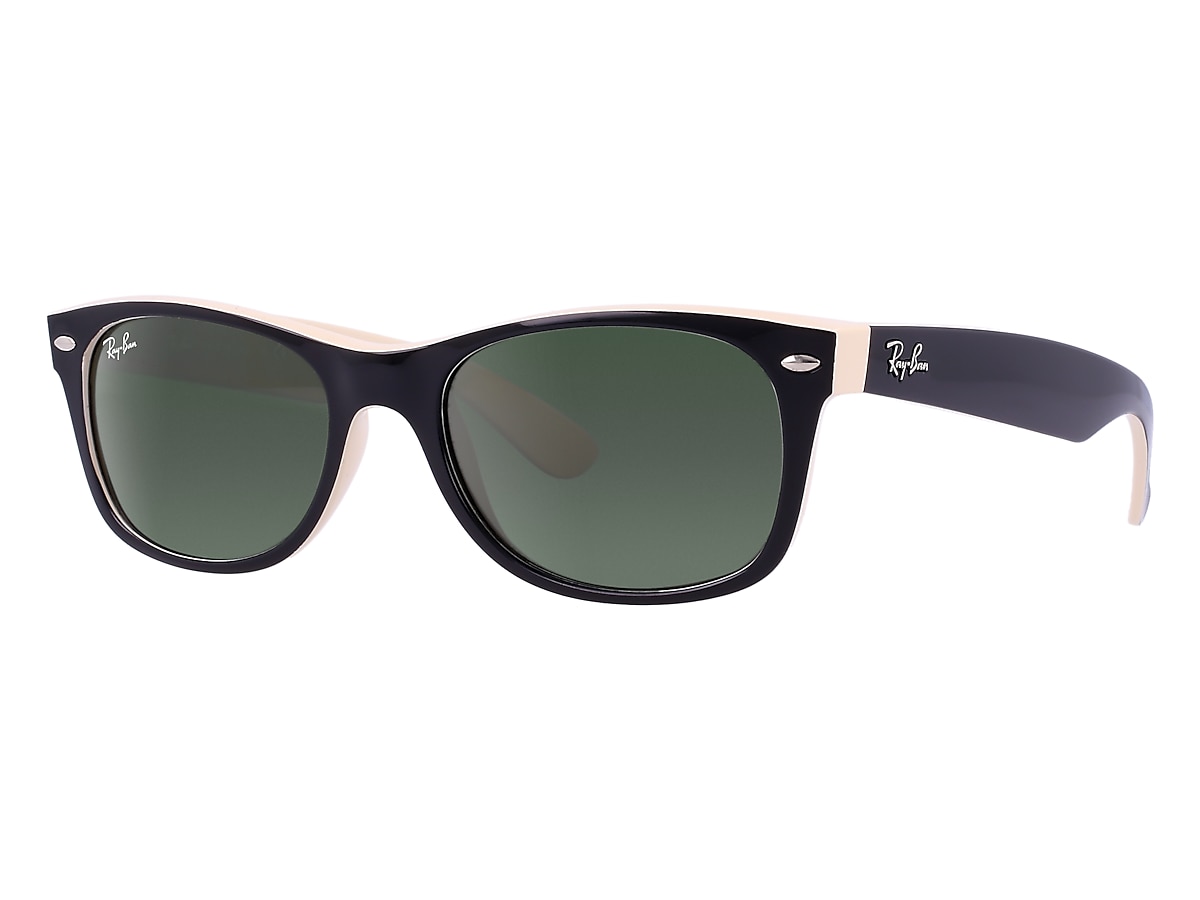 En todo el mundo Intestinos Inflar Gafas de Sol New Wayfarer Color Mix en Negro y Verde | Ray-Ban®