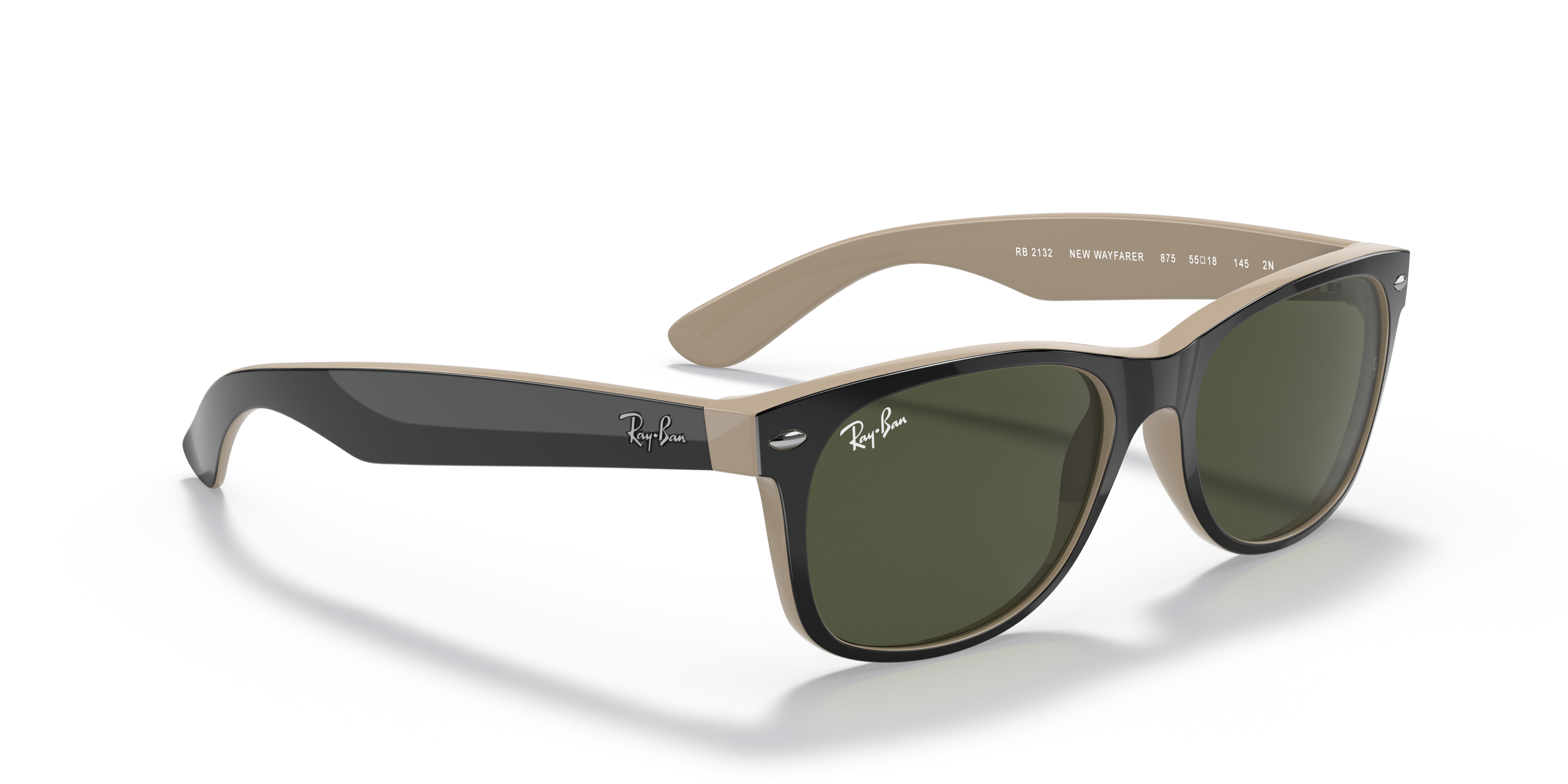 New Wayfarer Color Mix Sunglasses in Black and Green | Ray-Ban®