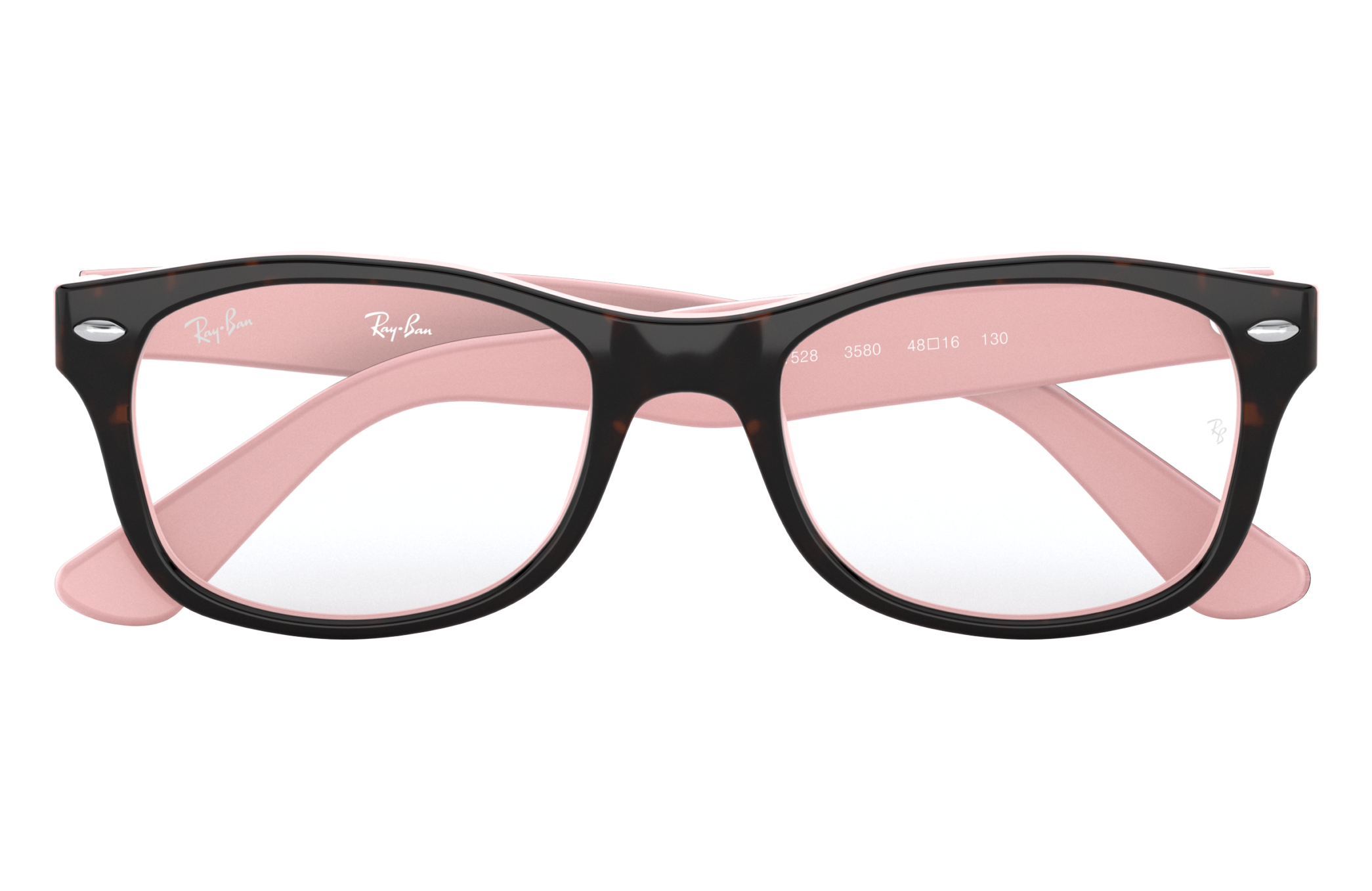 ray ban glasses pink inside