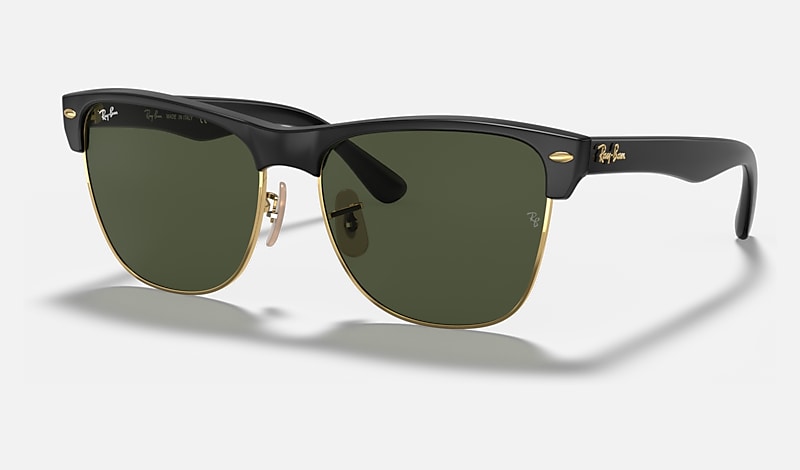 junto a acantilado Rectángulo CLUBMASTER OVERSIZED Sunglasses in Black On Gold and Green - RB4175 | Ray- Ban® US