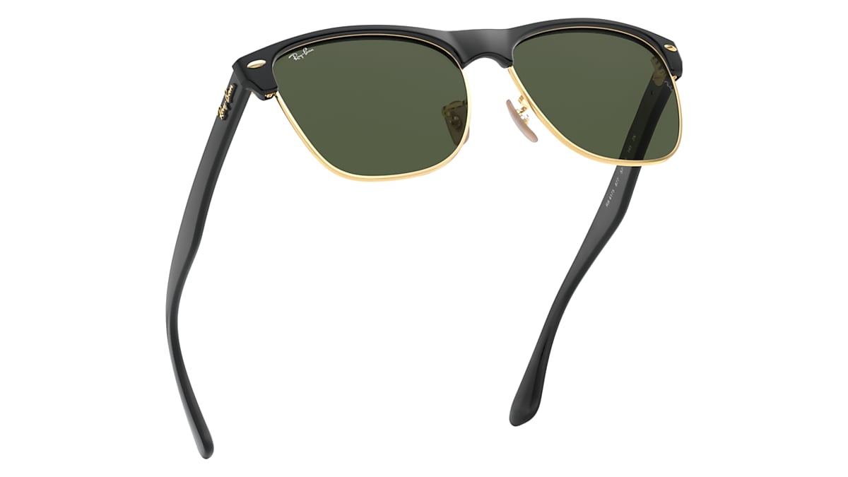 Clubmaster Oversized Sunglasses in Black On Gold and Green | Ray-Ban®