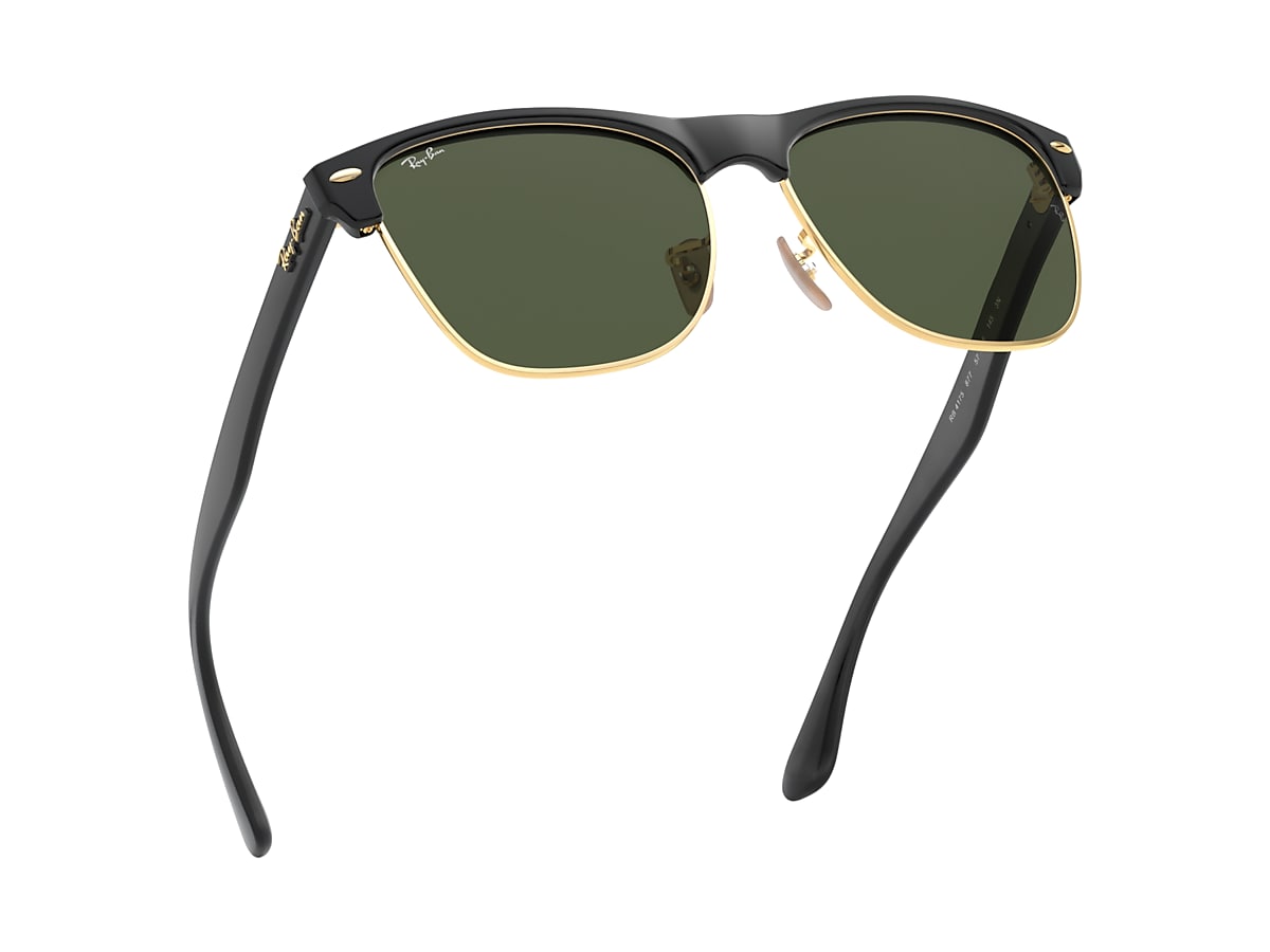 Clubmaster Oversized Sunglasses in Black On Gold and Green | Ray-Ban®