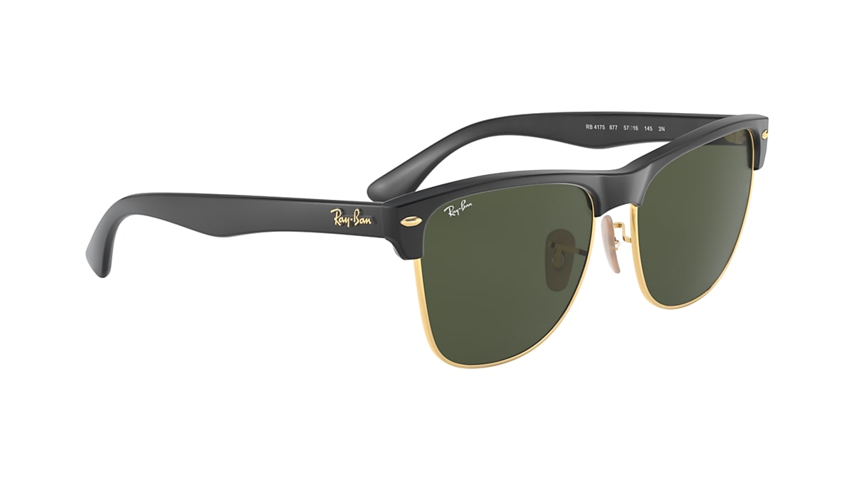 Ray-Ban Sunglasses Clubmaster Oversized Black Frame Green Lenses