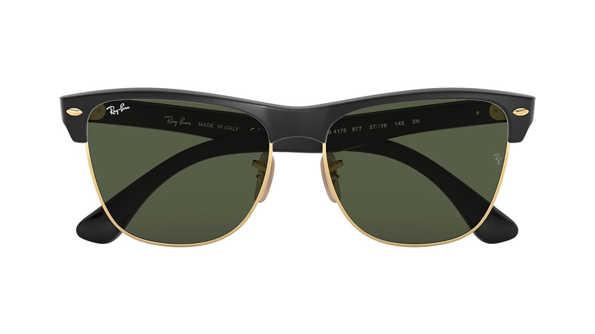CLUBMASTER OVERSIZED Sunglasses in Black On Gold and Green