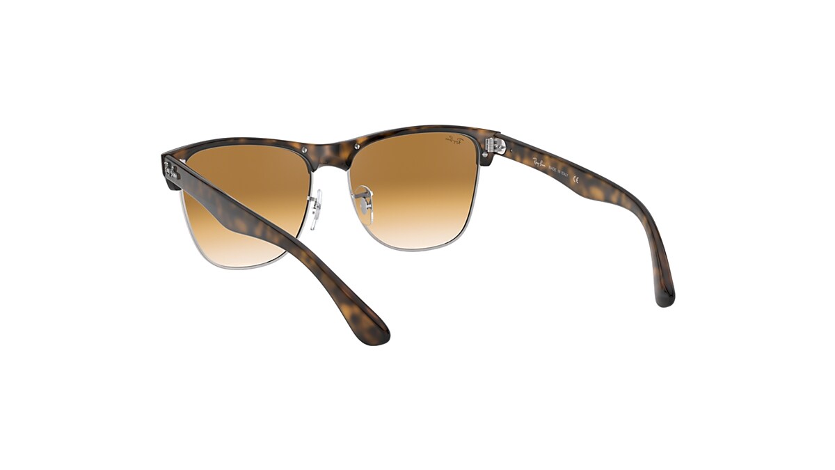 Clubmaster Oversized Sunglasses In Tortoise And Light Brown Ray Ban
