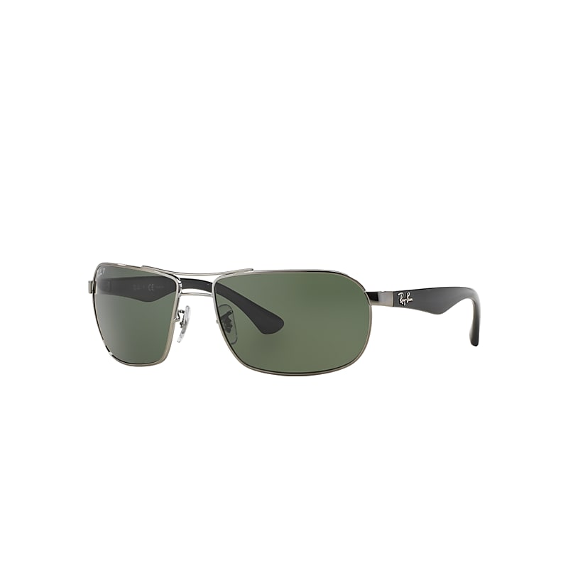 Ray-Ban Rb3492 Sunglasses Black Frame Green Lenses Polarized 62-16