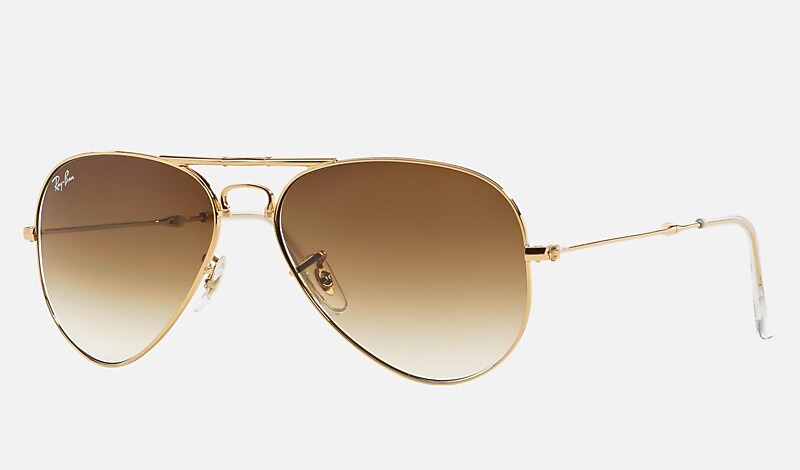 arve Gangster Normal AVIATOR FOLDING Sunglasses in Gold and Light Brown - RB3479 | Ray-Ban®