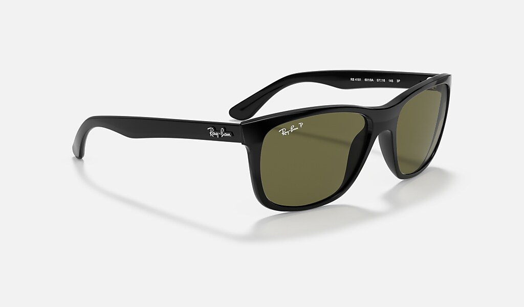 ray ban rb4181 black transparent sunglasses