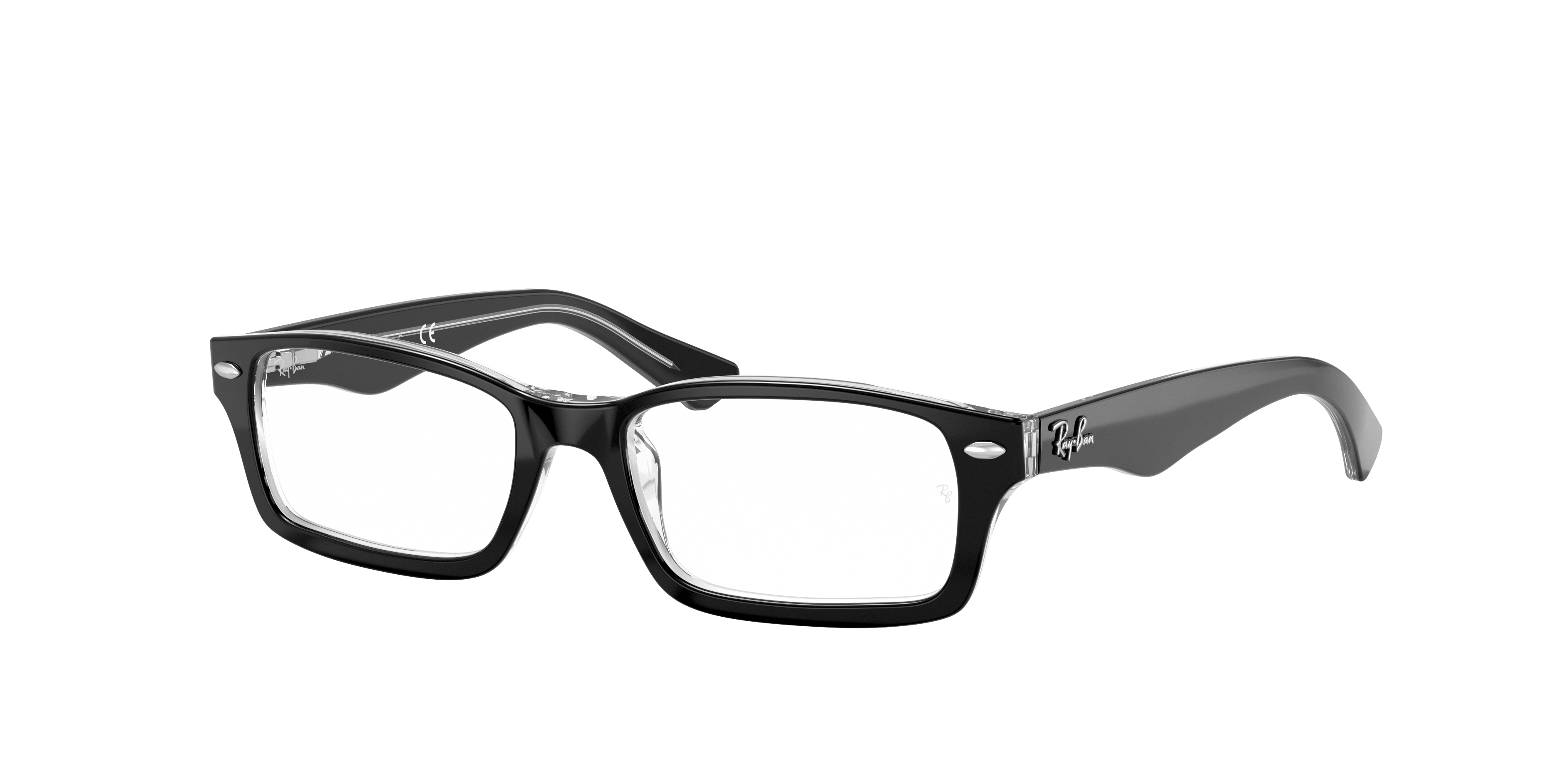 Rb1530 Optics Kids Eyeglasses with Black On Transparent Frame | Ray-Ban®