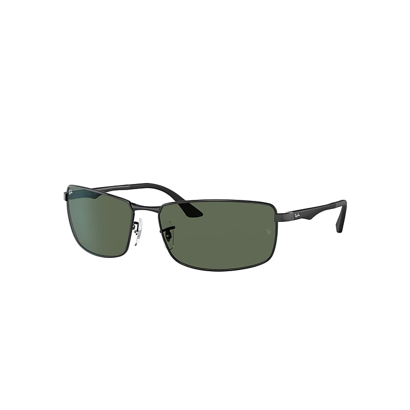 Ray-Ban Rb3498 Sunglasses Black Frame Green Lenses 61-17
