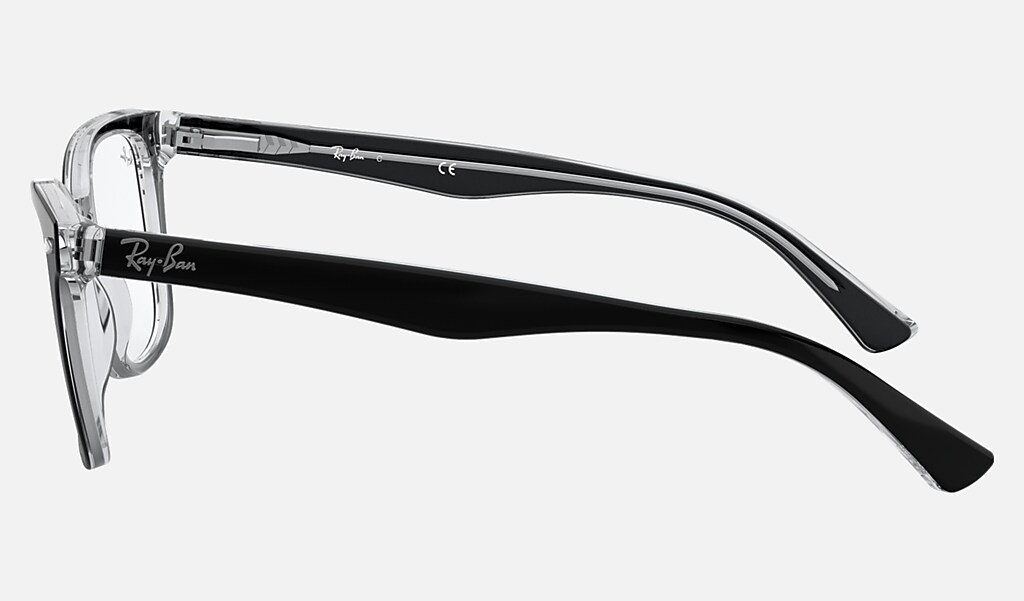 Rb5285 Optics Eyeglasses with Black On Transparent Frame | Ray-Ban®