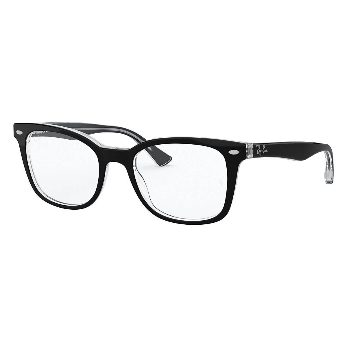 RB5285 OPTICS Eyeglasses with Black On Transparent Frame RB5285 OPTICS Eyeglasses with Black On Transparent Frame
