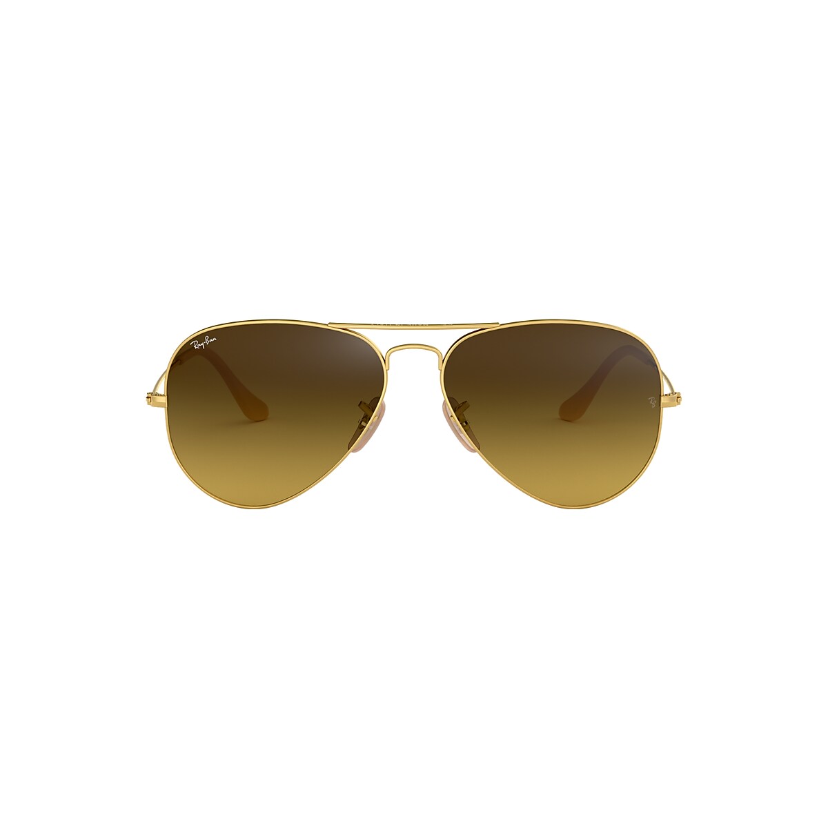 Aviator Gradient Sunglasses in Gold and Brown | Ray-Ban®