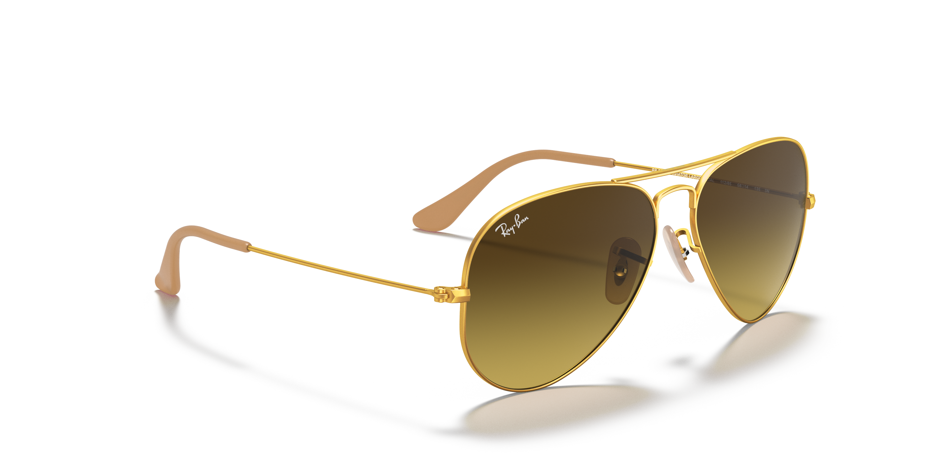 ray ban aviators with gold trim