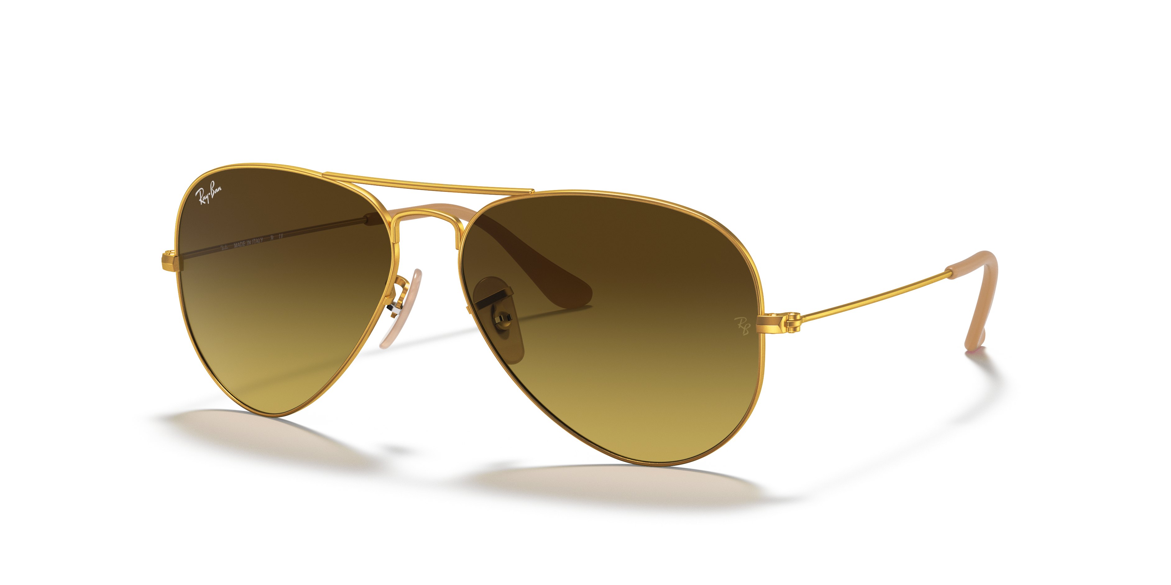 gold and brown ray bans