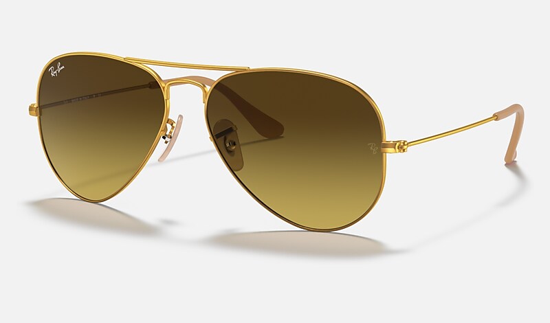 Ray-Ban Aviator Gold-Tone Sunglasses - Women - Gold Sunglasses