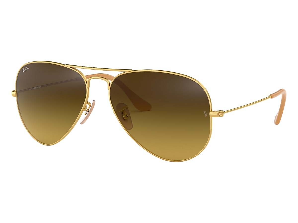 AVIATOR GRADIENT Sunglasses in Gold and Brown - RB3025