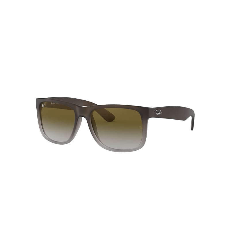 Ray-Ban Justin Classic Sunglasses Brown Frame Green Lenses 50-16