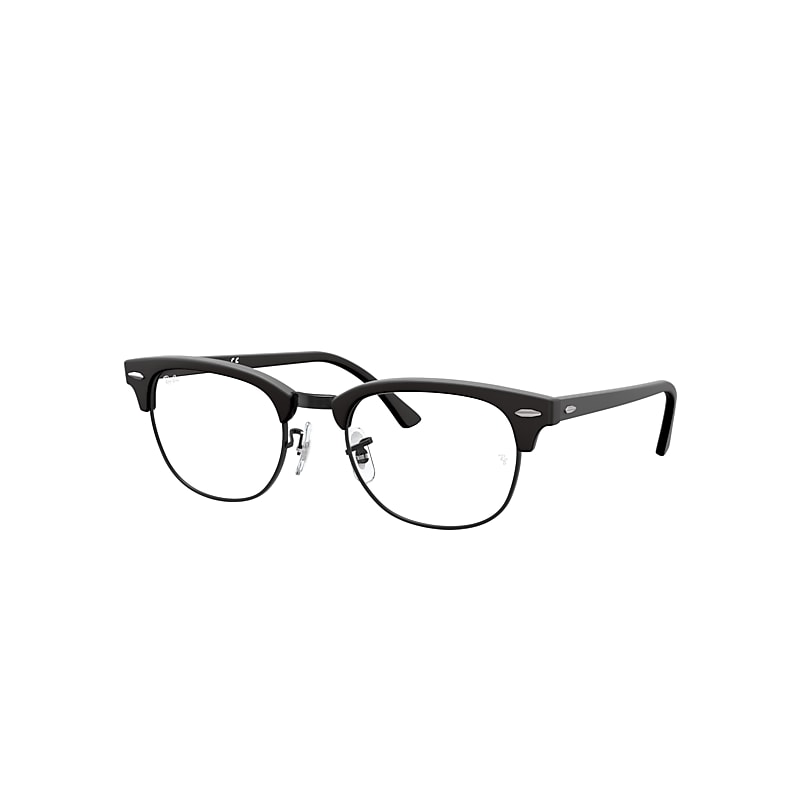 Ray-Ban Clubmaster Optics Eyeglasses Black Frame Clear Lenses 49-21