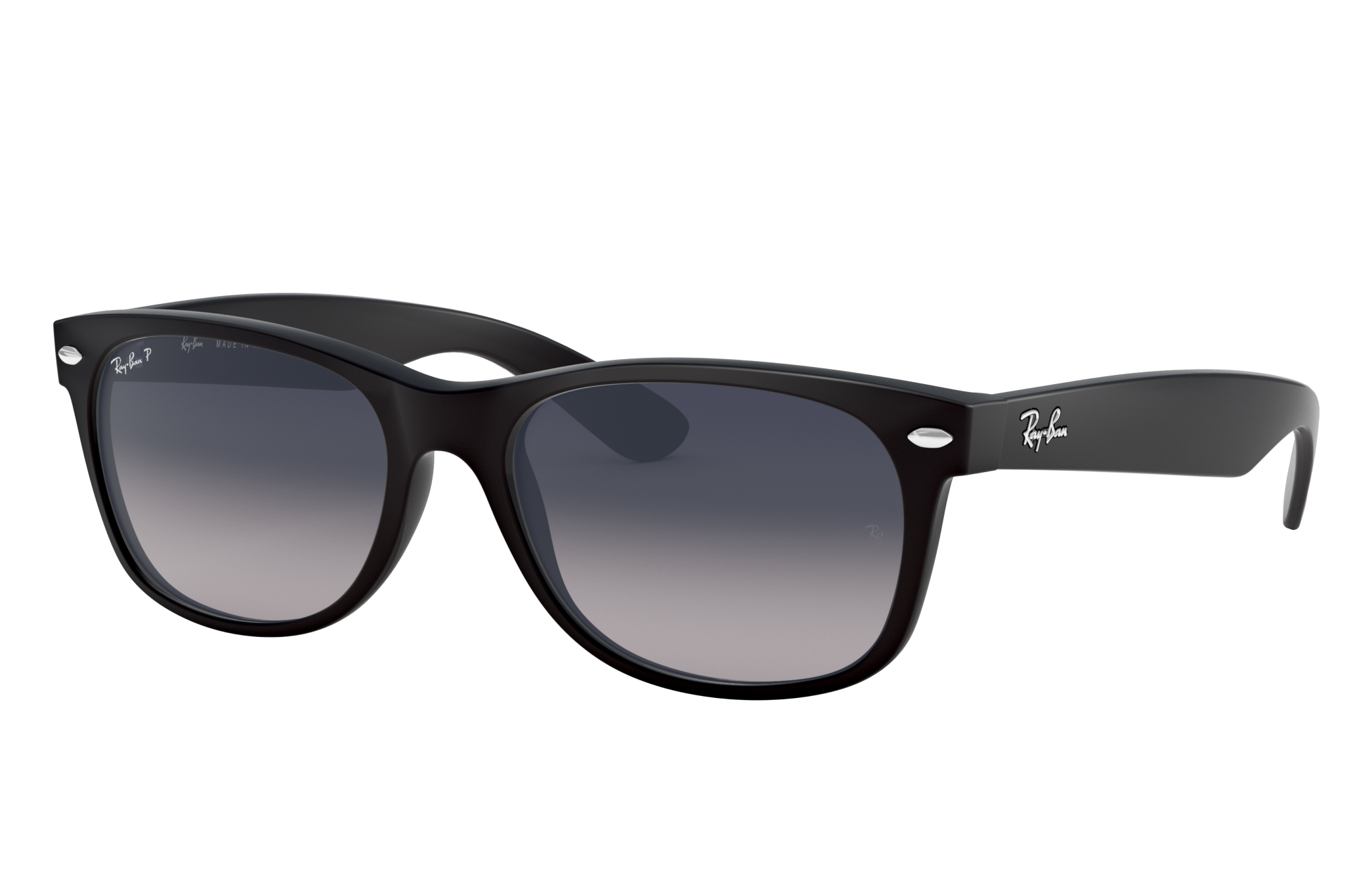 New Wayfarer Classic Sunglasses In Black And Blue Grey Ray Ban®