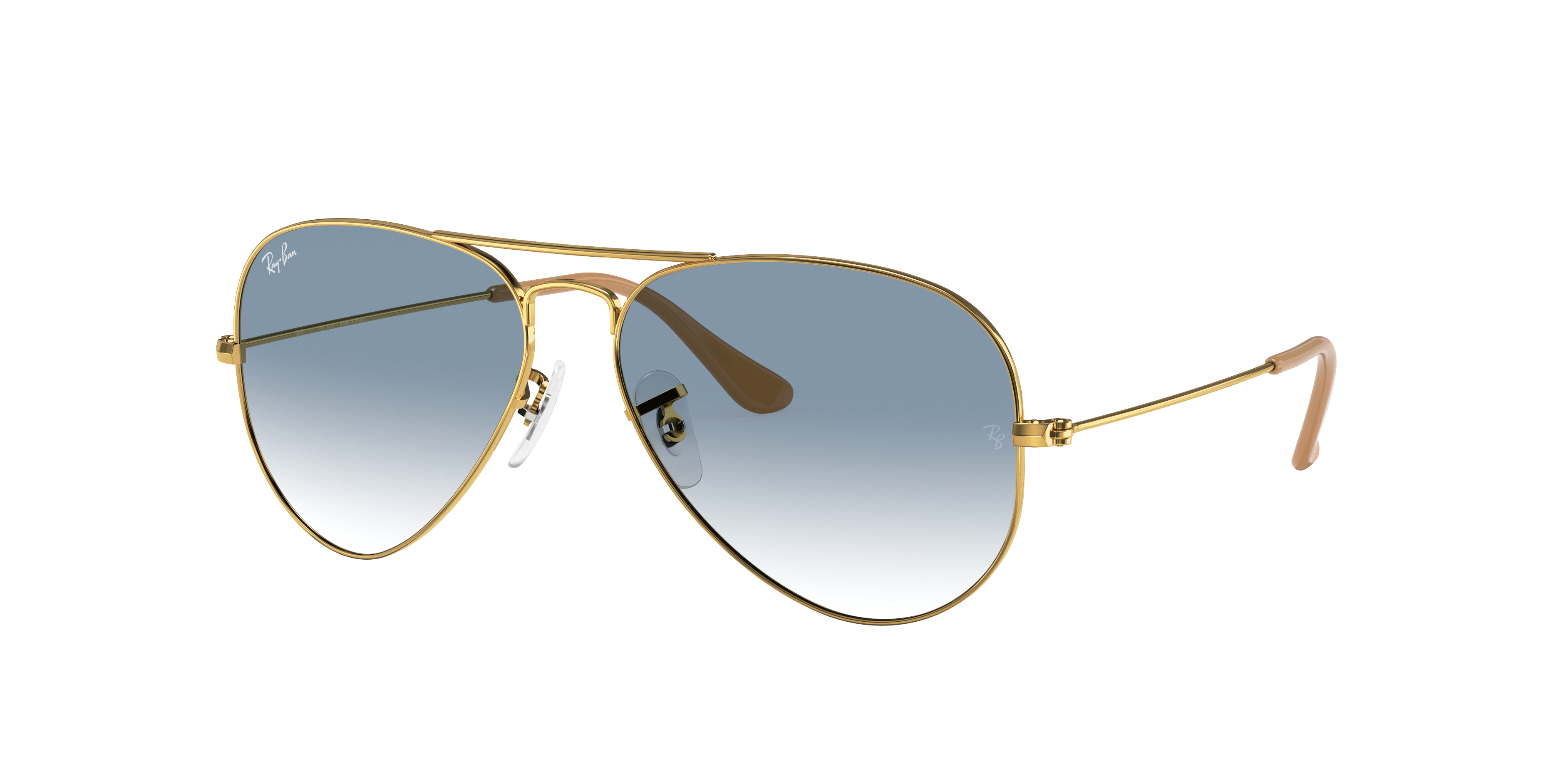 Óculos de Sol Aviator Gradient em Ouro e Azul-claro | Ray-Ban®