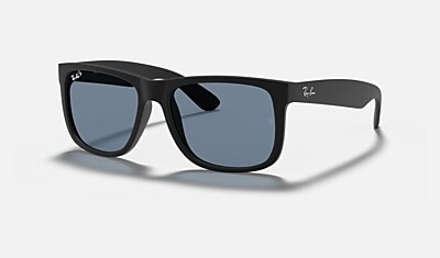 Óculos de Sol JUSTIN CLASSIC em Preto e Cinza - RB4165L