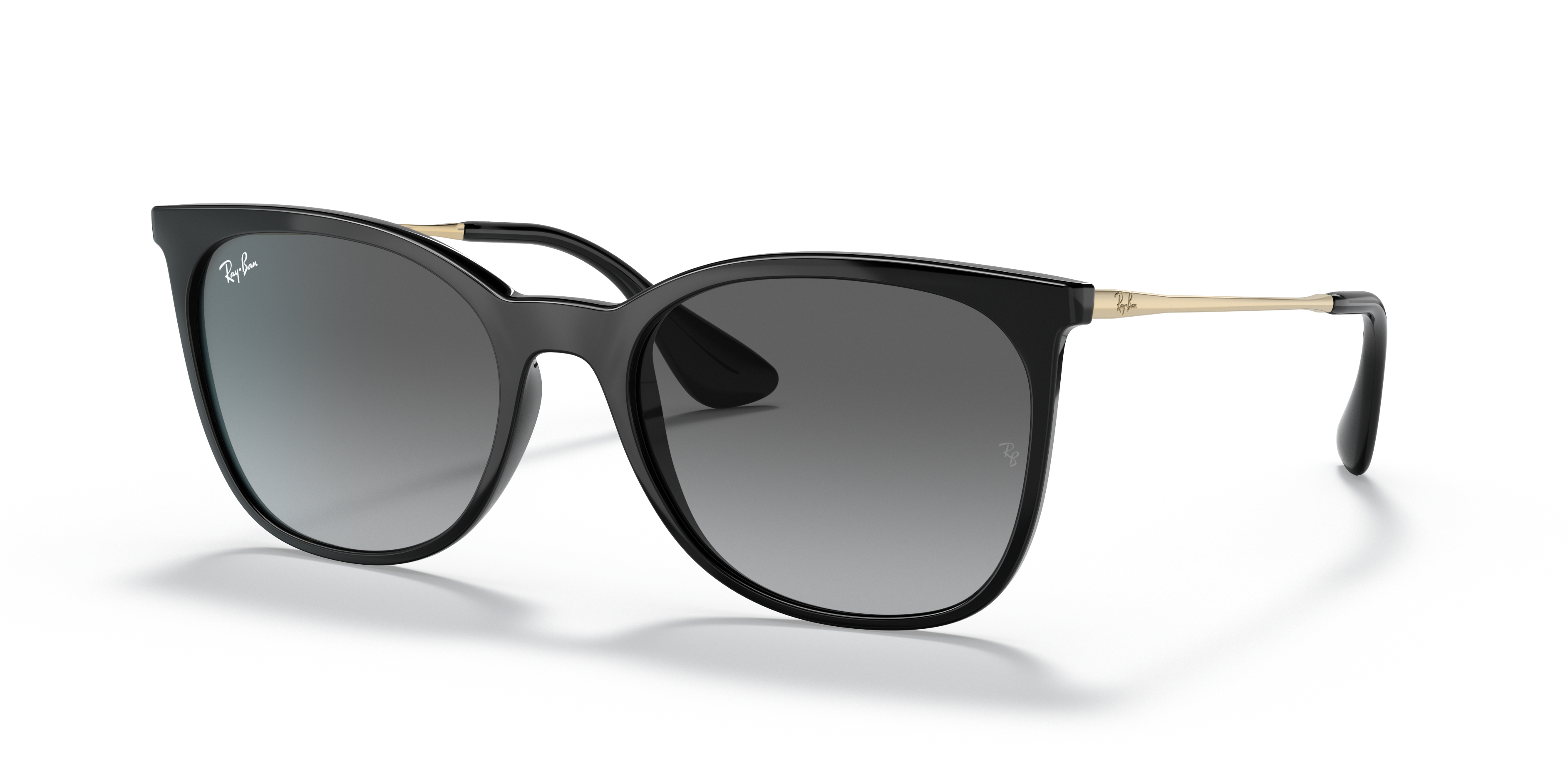 ray ban shiny black