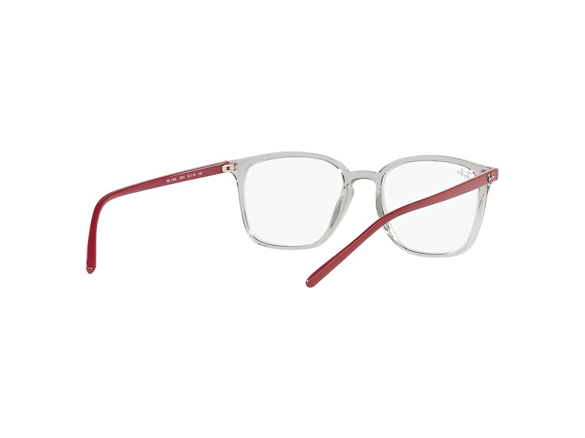 Óculos de Grau Feminino Ray Ban RX7185L Transparente com Preto