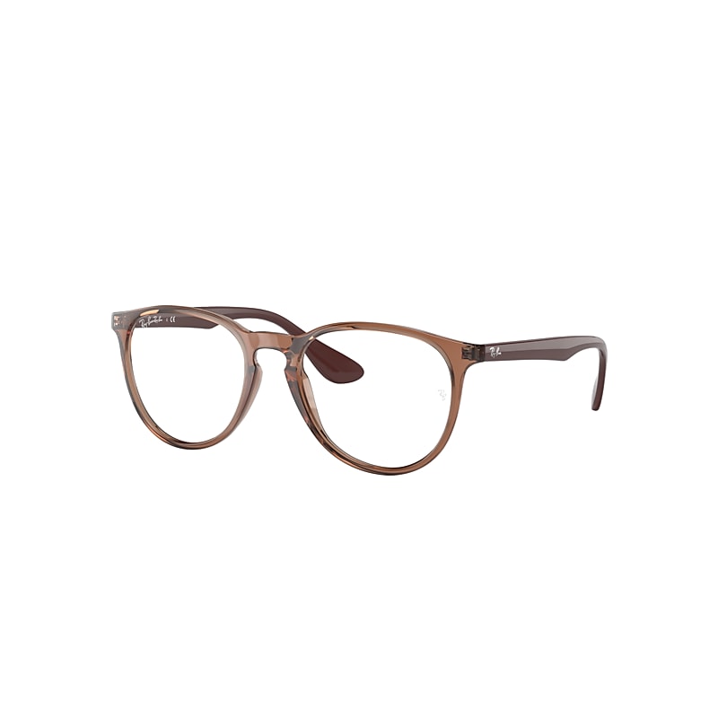 Ray-Ban Erika Optics Eyeglasses Light Brown Frame Clear Lenses Polarized 51-18