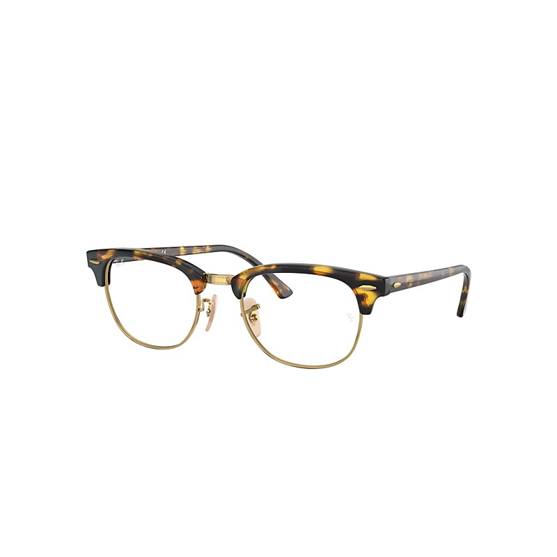 Ray-Ban Clubmaster Optics Eyeglasses Havana Frame Clear Lenses 49-21