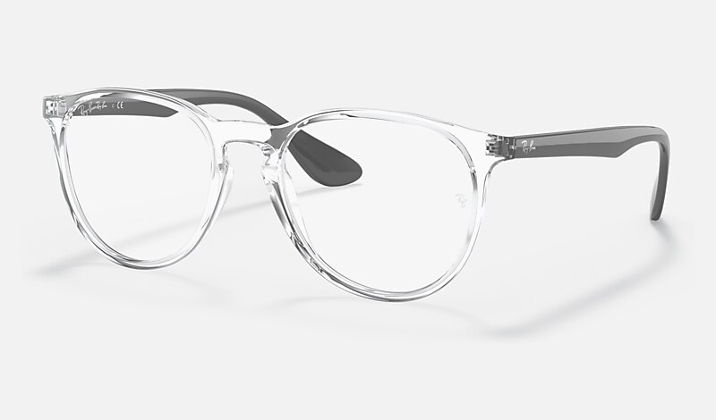 Transparent frame glasses store ray ban