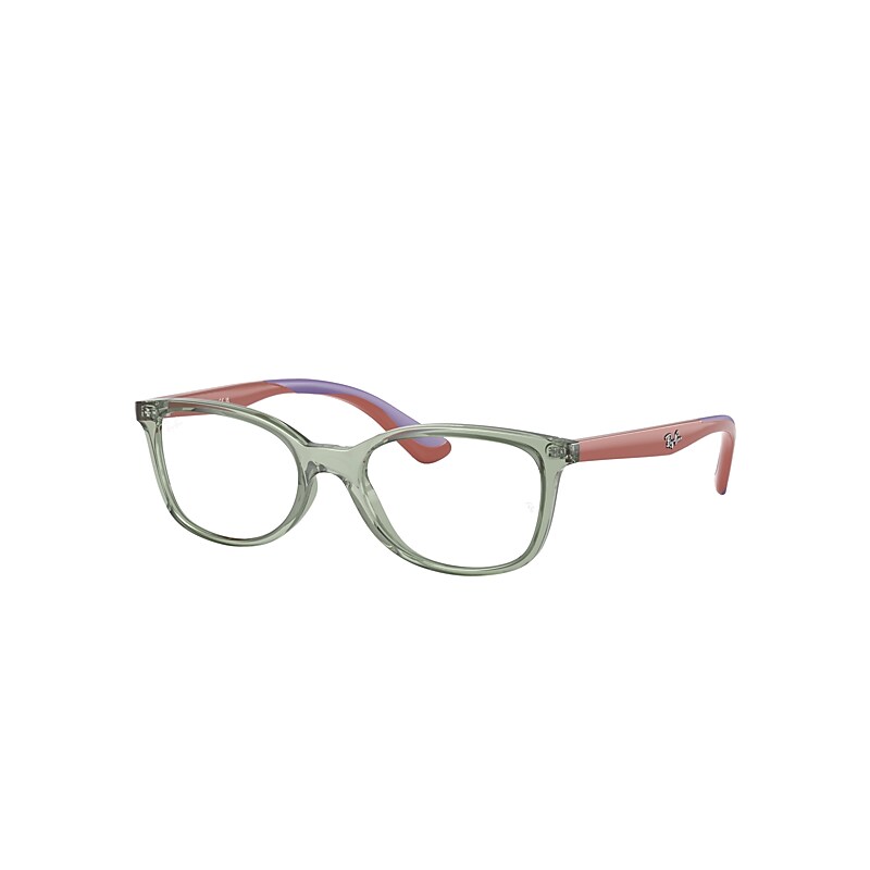 Ray-Ban Rb1586 Optics Kids Eyeglasses Light Brown On Rubber Wisteria Frame Clear Lenses Polarized 47-16