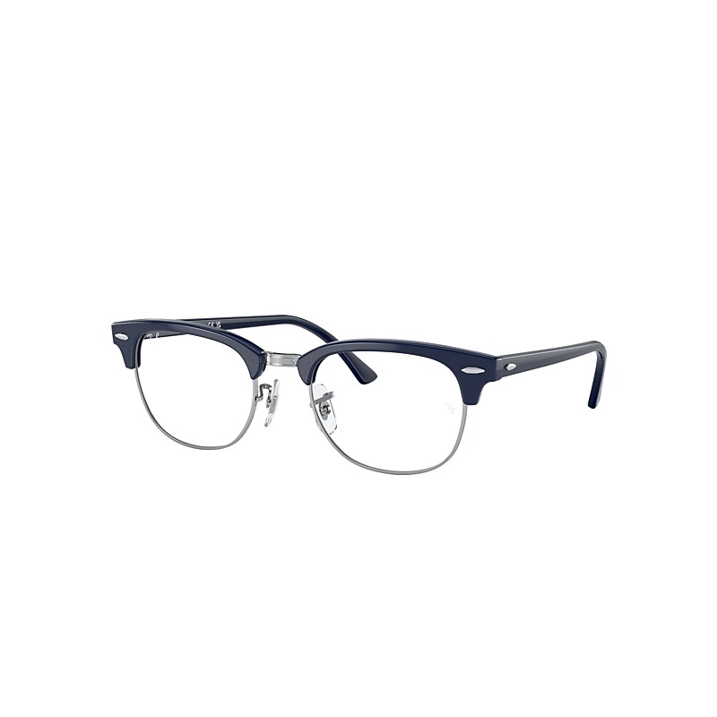 Ray-Ban Clubmaster Optics Eyeglasses Blue Frame Demo Lens Lenses Polarized 49-21