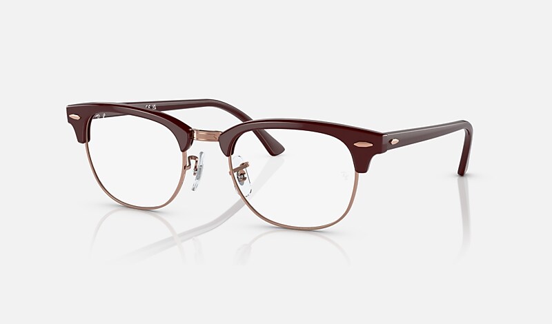 CLUBMASTER OPTICS Eyeglasses with Bordeaux On Rose Gold Frame