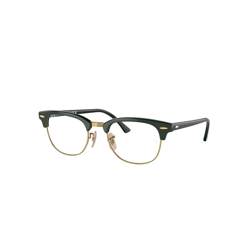 Ray-Ban Clubmaster Optics Eyeglasses Black Frame Clear Lenses Polarized 51-21