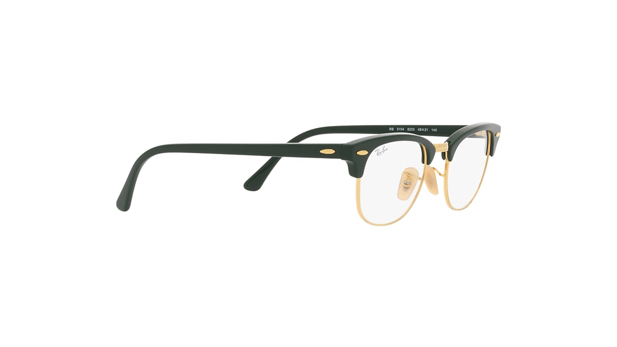 レイバン公式ストア】 Ray-Ban® CLUBMASTER OPTICS メガネ | ゴールド上にグリーン フレーム - RB5154