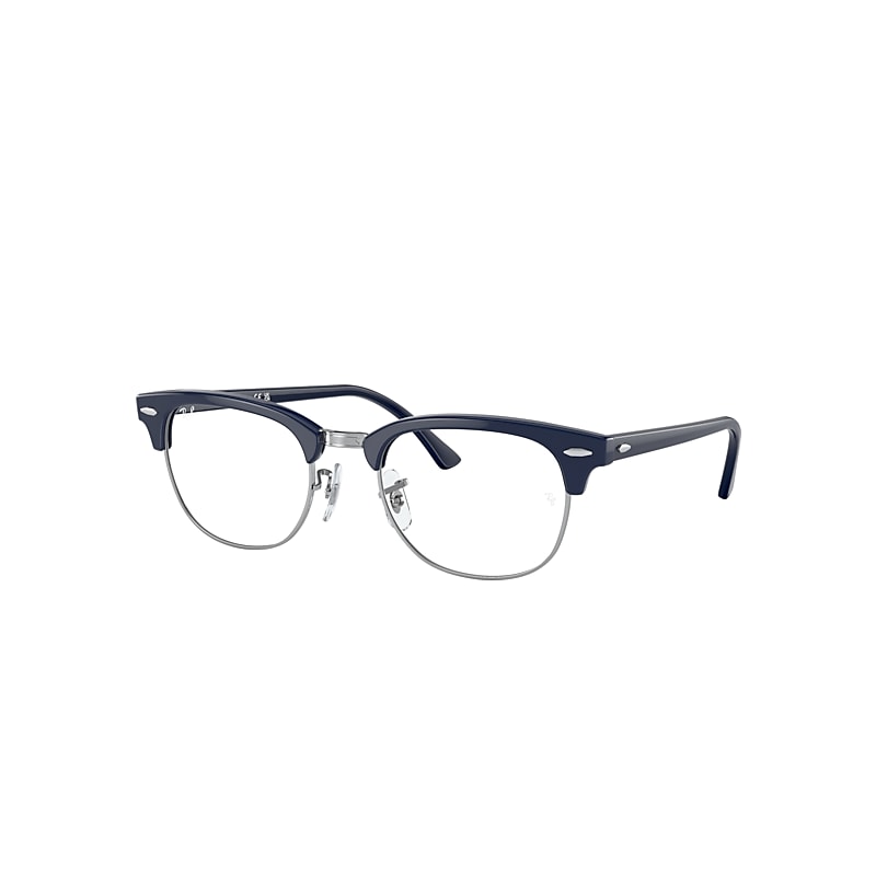 Ray-Ban Clubmaster Optics Eyeglasses Blue Frame Clear Lenses Polarized 51-21
