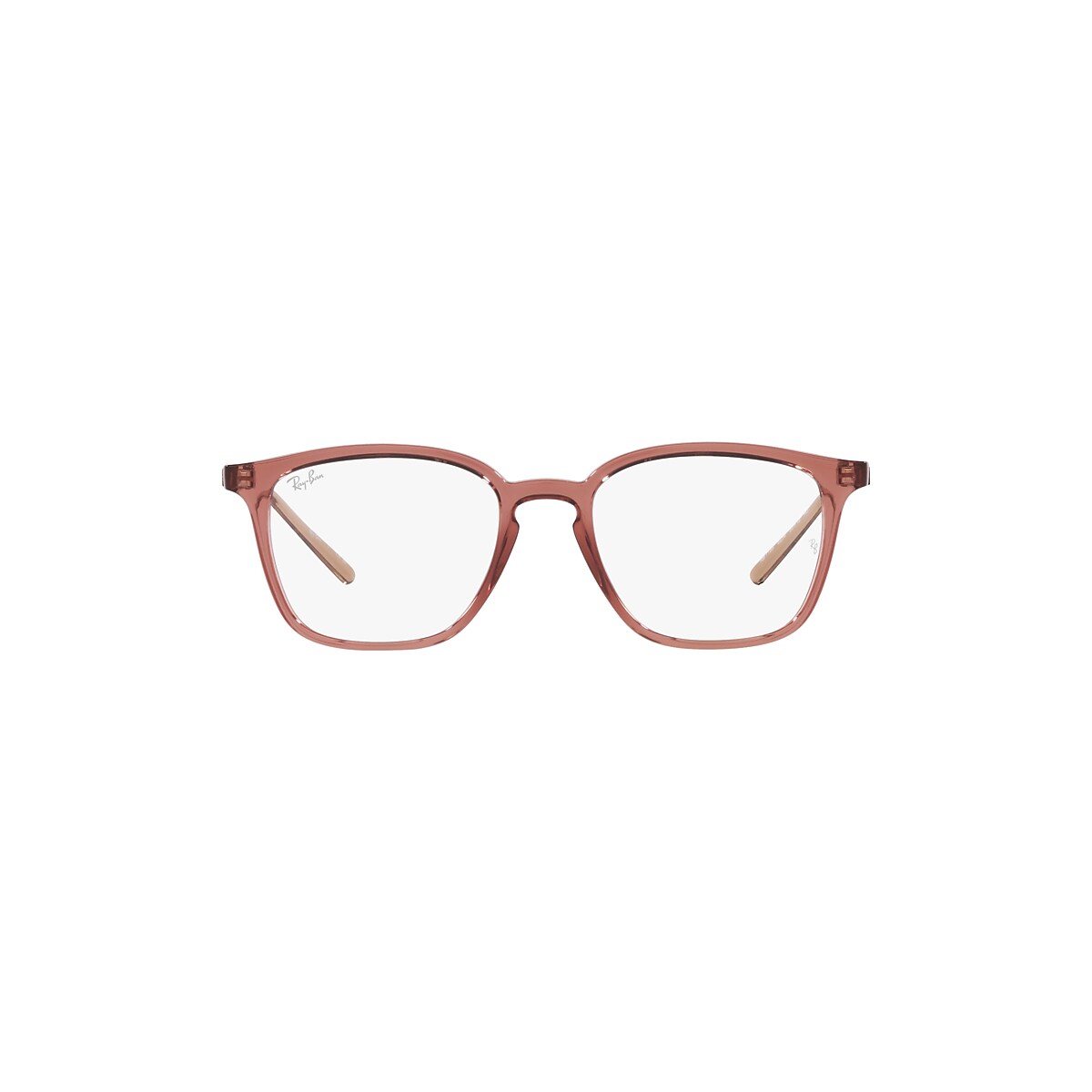 RB7185 OPTICS Eyeglasses with Transparent Light Brown Frame - RB7185