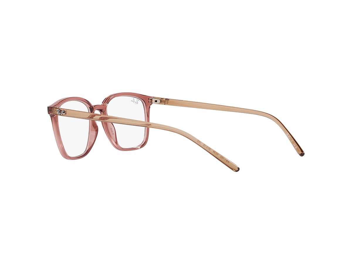 RB7185 OPTICS Eyeglasses with Transparent Light Brown Frame