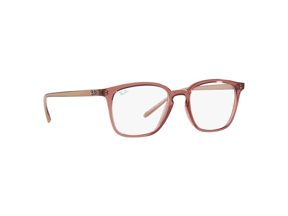 RB7185 OPTICS Eyeglasses with Transparent Light Brown Frame