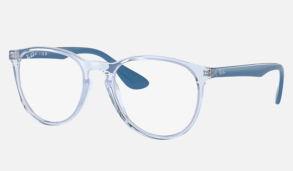 ERIKA OPTICS Eyeglasses with Transparent Light Blue Frame - RB7046