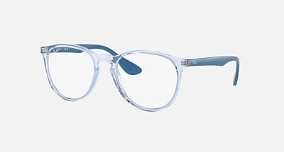 ERIKA OPTICS Eyeglasses with Transparent Light Blue Frame - RB7046