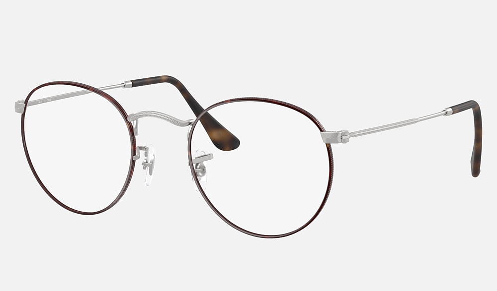 ROUND METAL OPTICS Eyeglasses with Matte Havana On Matte Silver