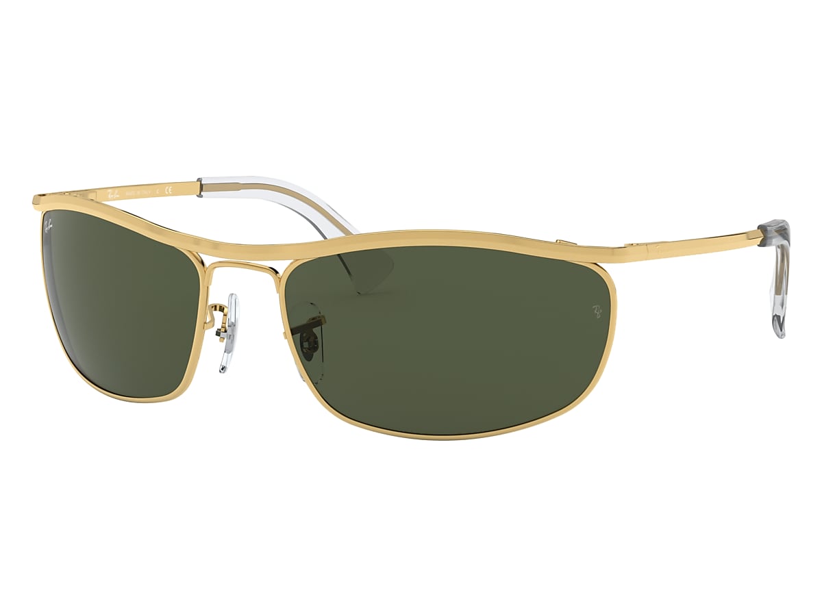 Olympian Sunglasses in Gold and Green | Ray-Ban®
