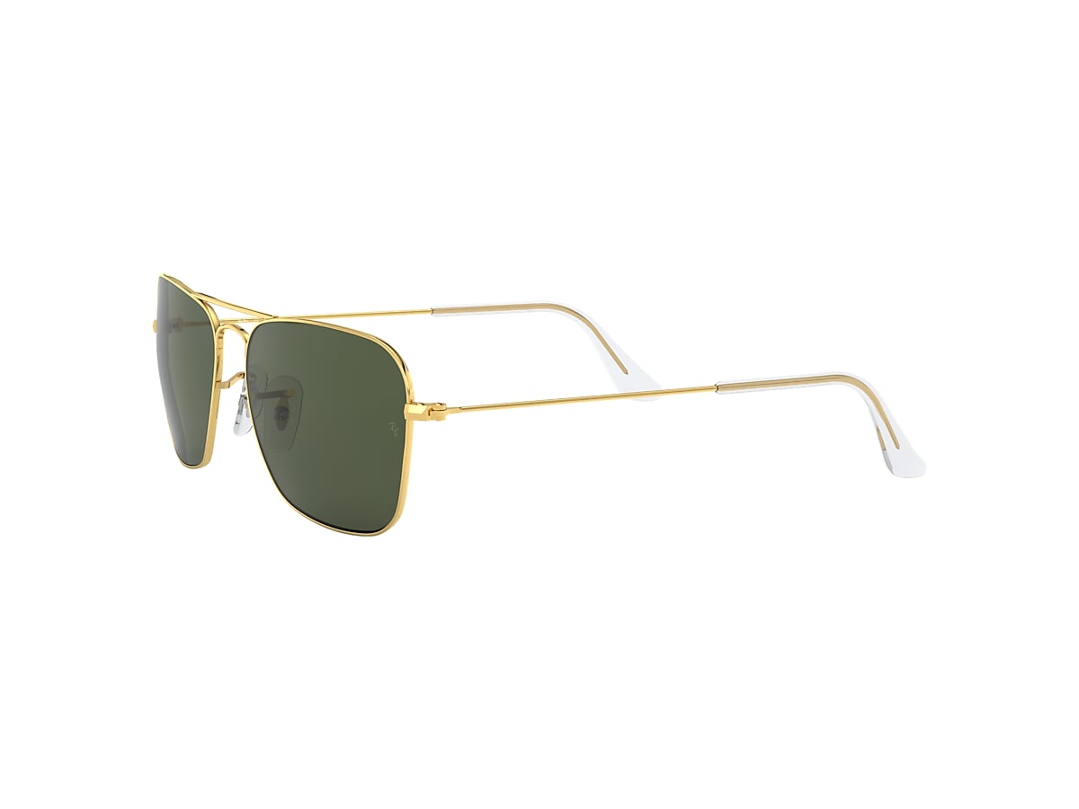 gangpad Buitengewoon beklimmen Caravan Sunglasses in Gold and Green | Ray-Ban®
