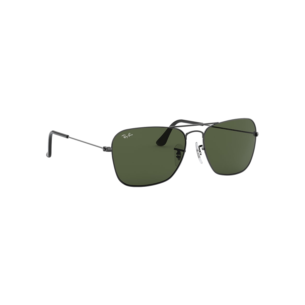 Caravan Sunglasses in Gunmetal and Green | Ray-Ban®