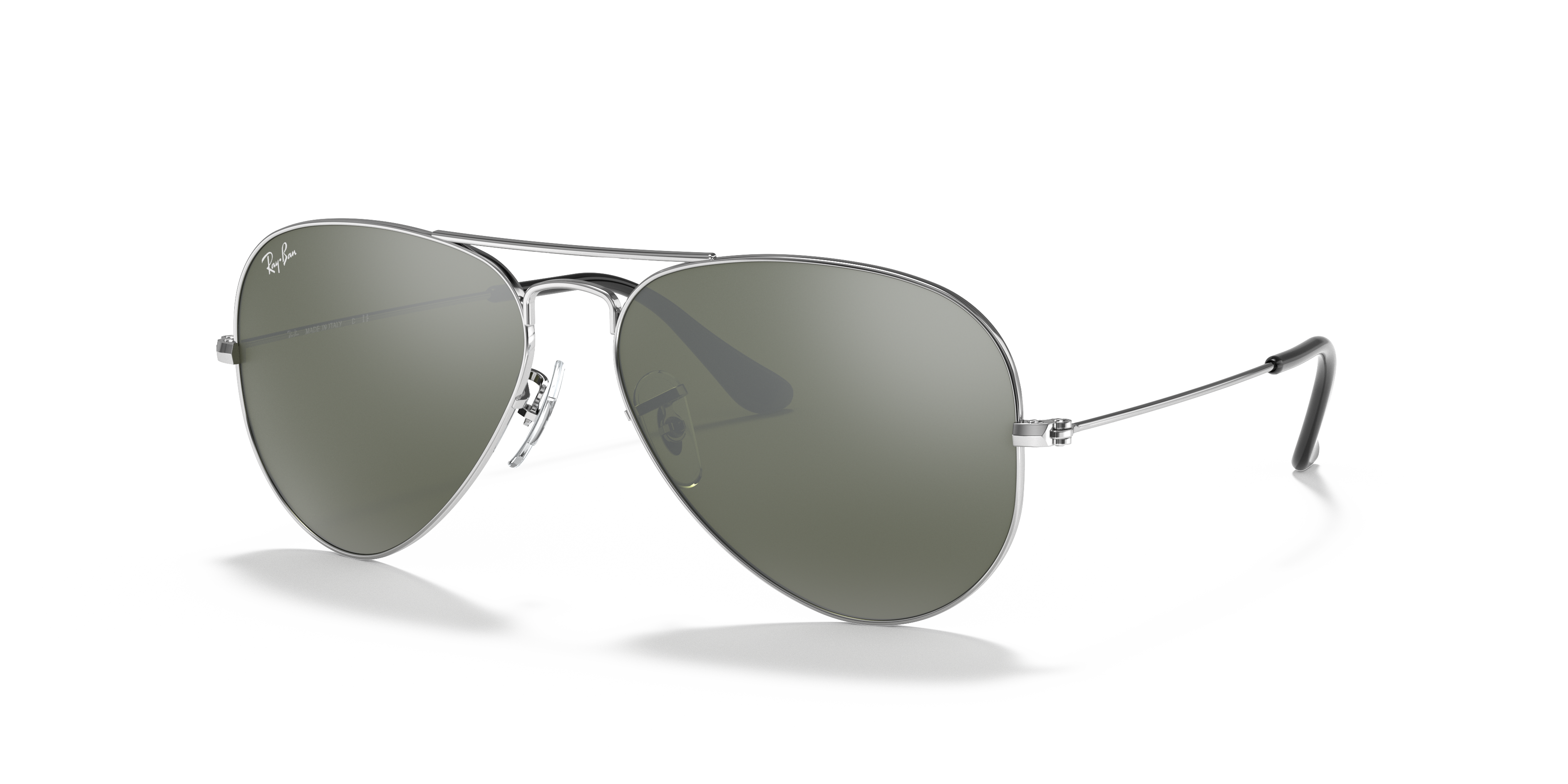 ray ban aviator silver mirror