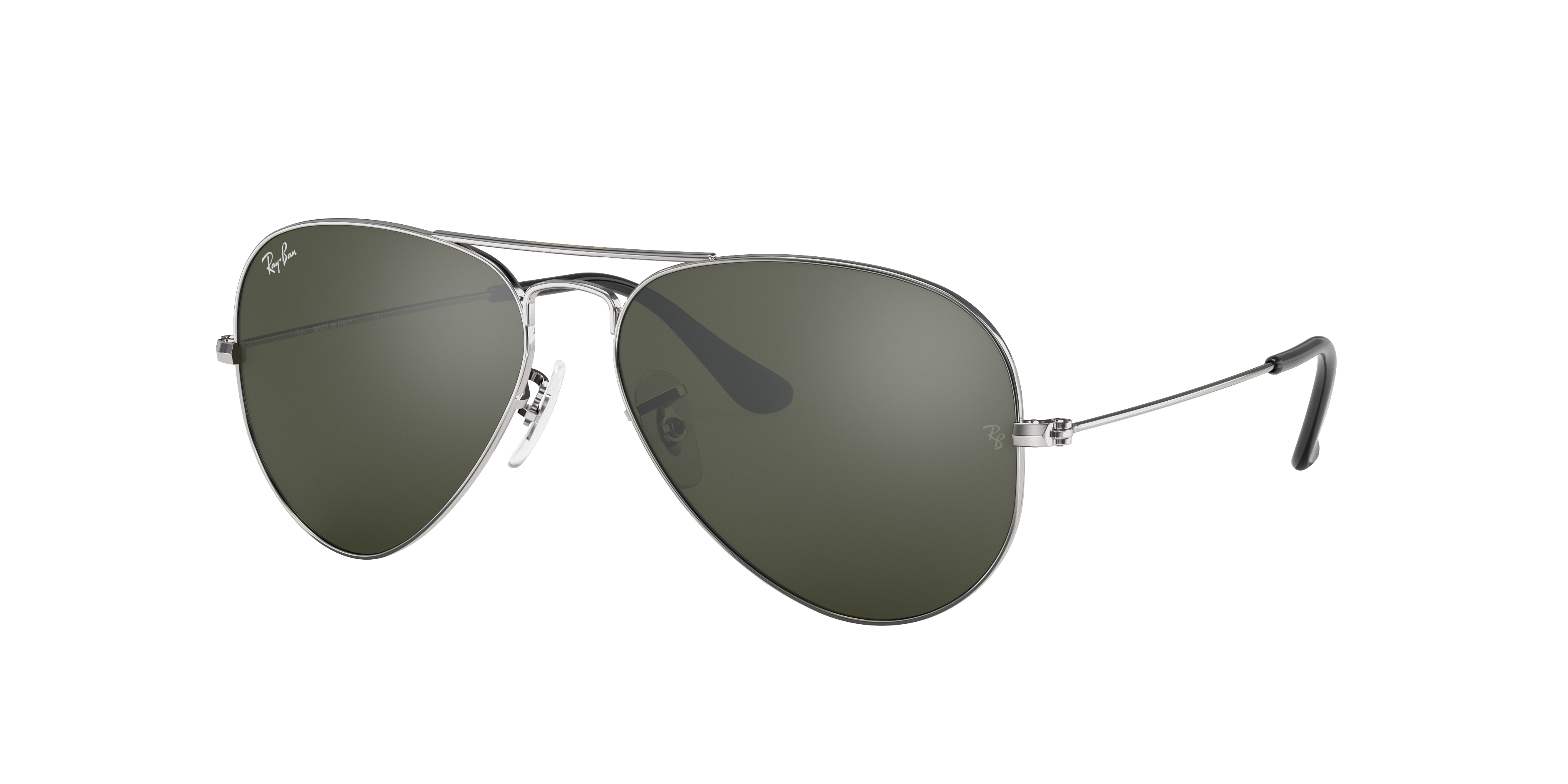 Arriba 57+ imagen ray ban sunglasses silver frame