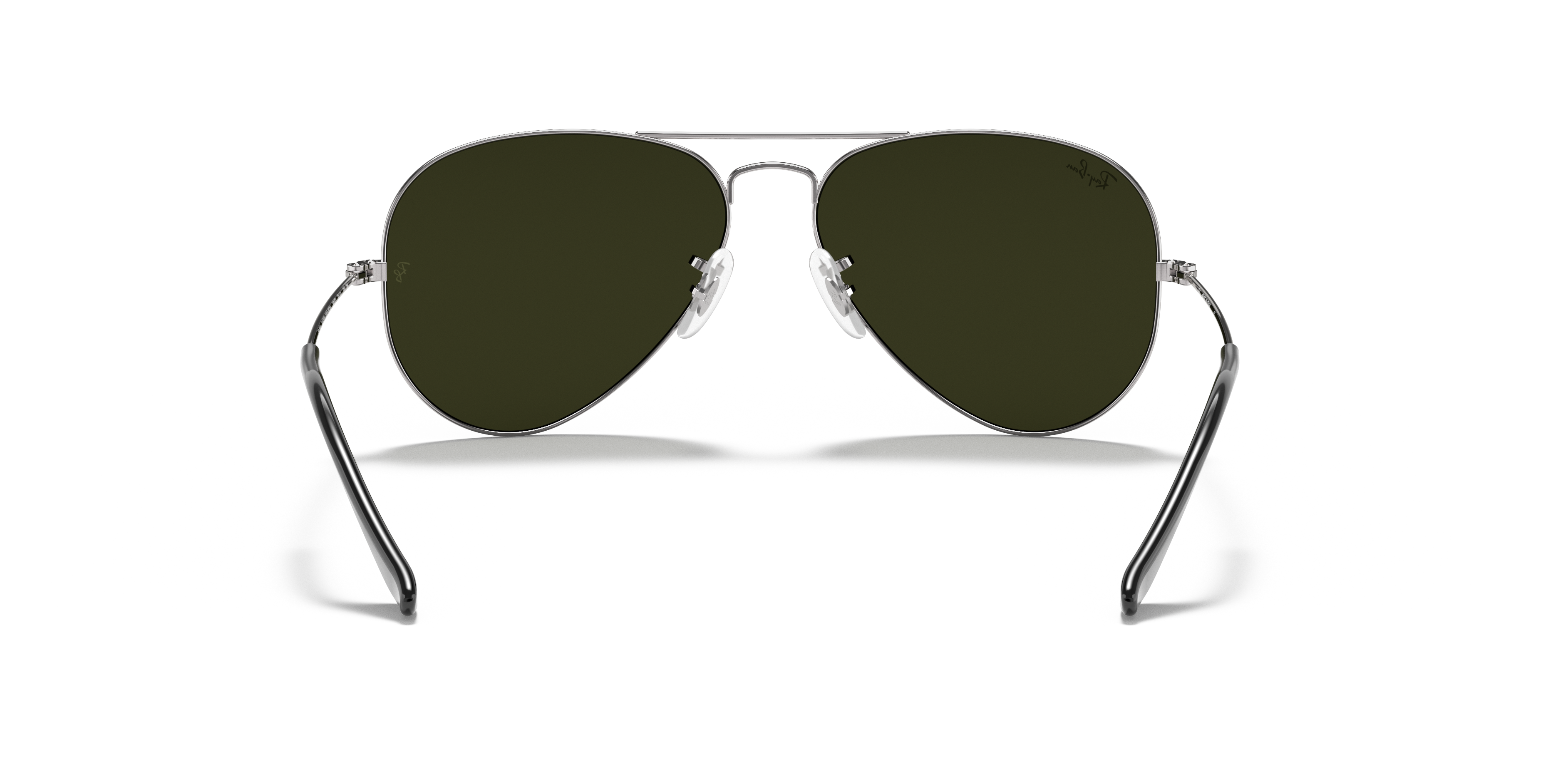 ray ban aviator black with silver frame